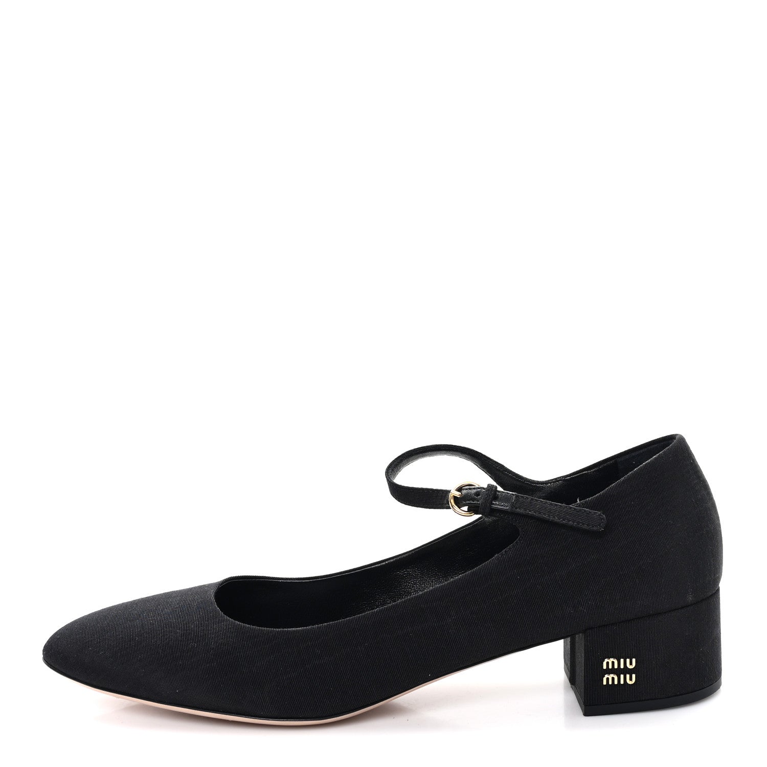 Miu Miu Grosgrain Moire Mary Jane Pumps 40 Black 1855367