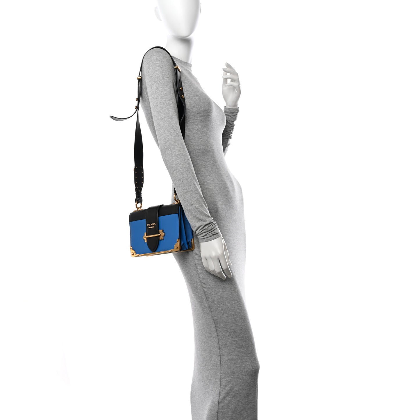 City Calf Saffiano Cahier Bag Marea Black