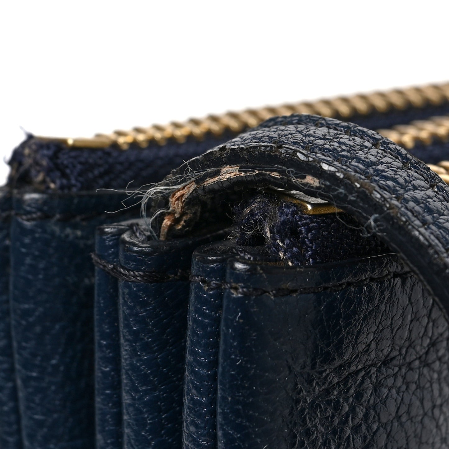 Goatskin Large Trio Crossbody Bag Dark Blue