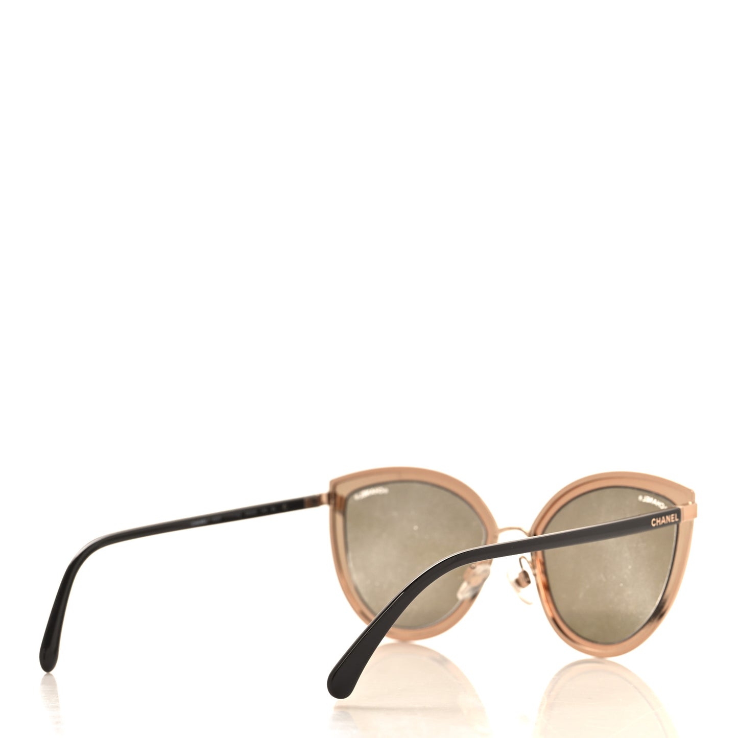 Metal Cat Eye Sunglasses 4222 Pink Gold