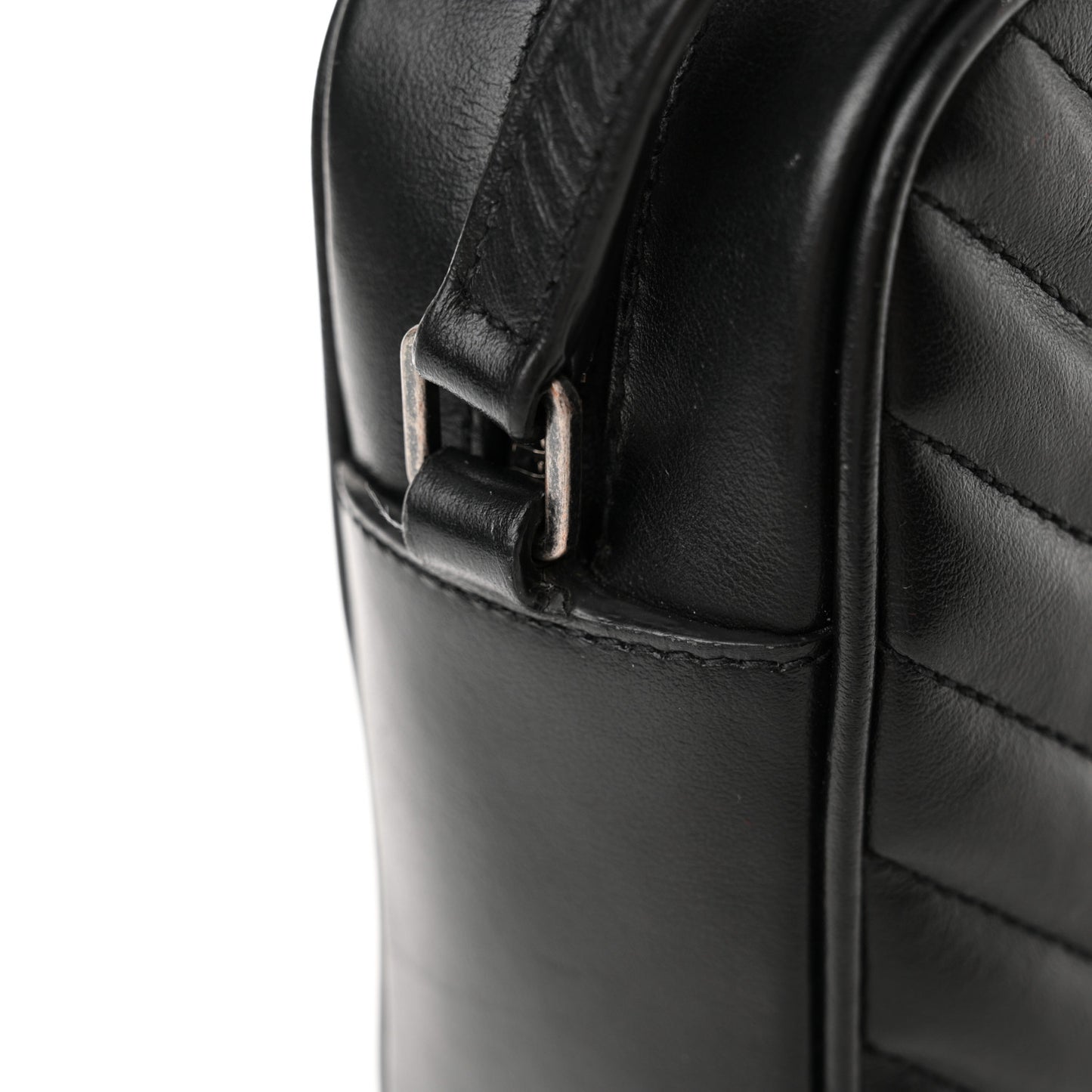 Calfskin Matelasse Monogram Lou Camera Bag Black