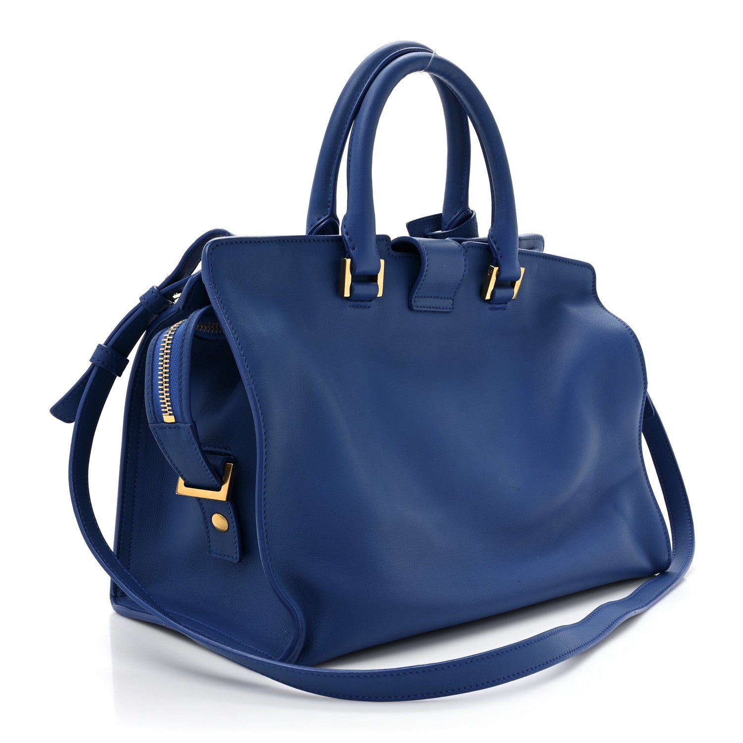 Saint Laurent Calfskin Small Classic Y Cabas Royal Blue 3 of 16