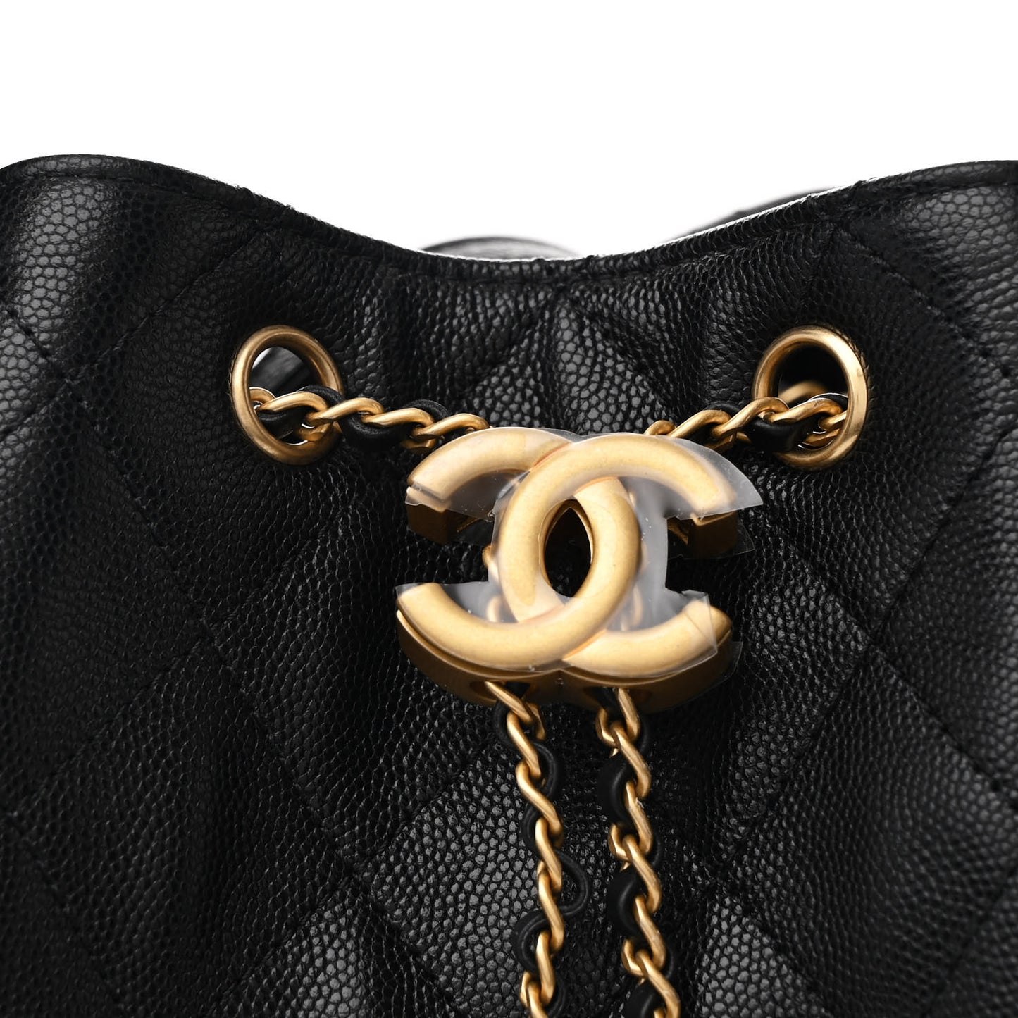 Caviar Quilted Medium Chanel 25 Handbag Black