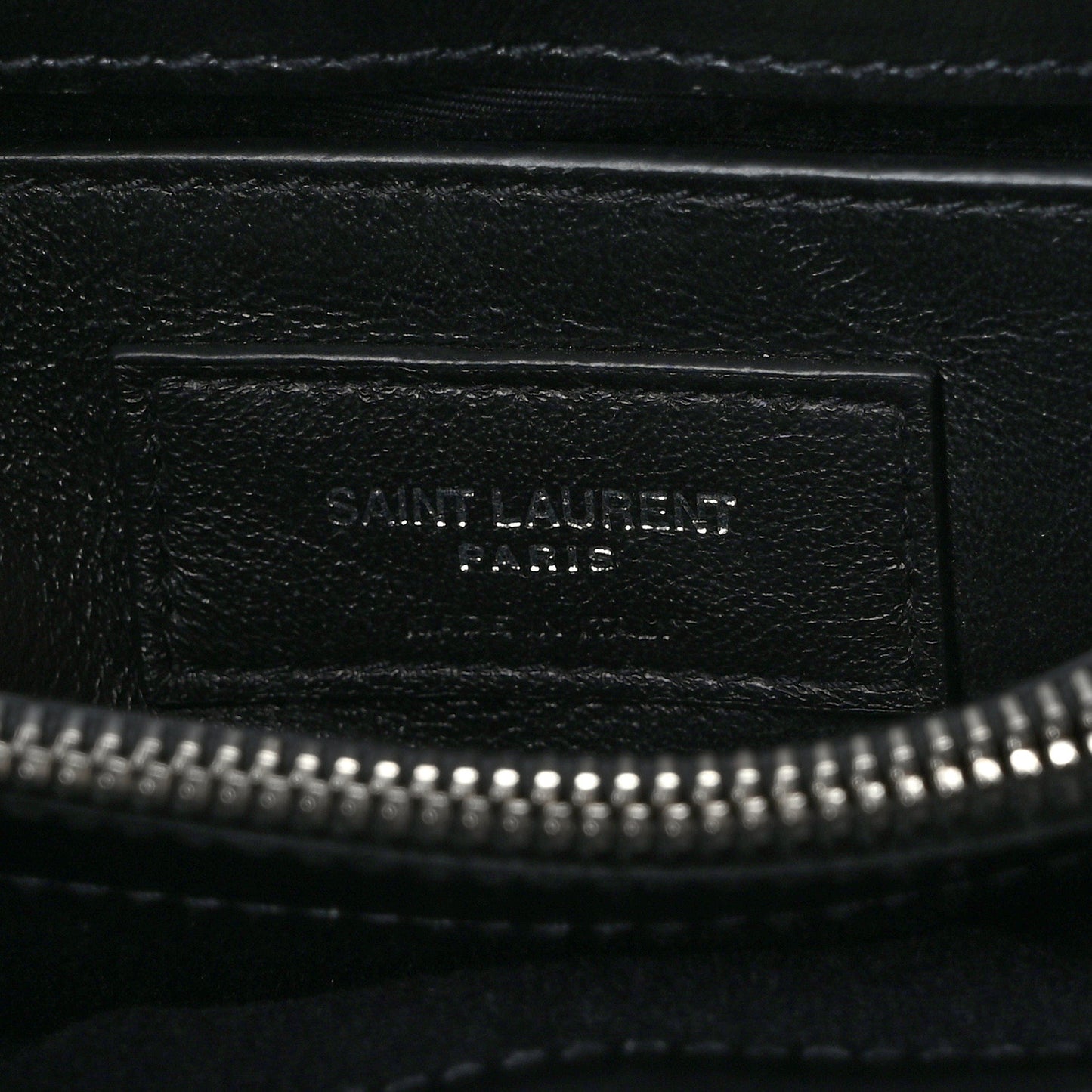 Calfskin Y Quilted Monogram Small Loulou Chain Satchel Black