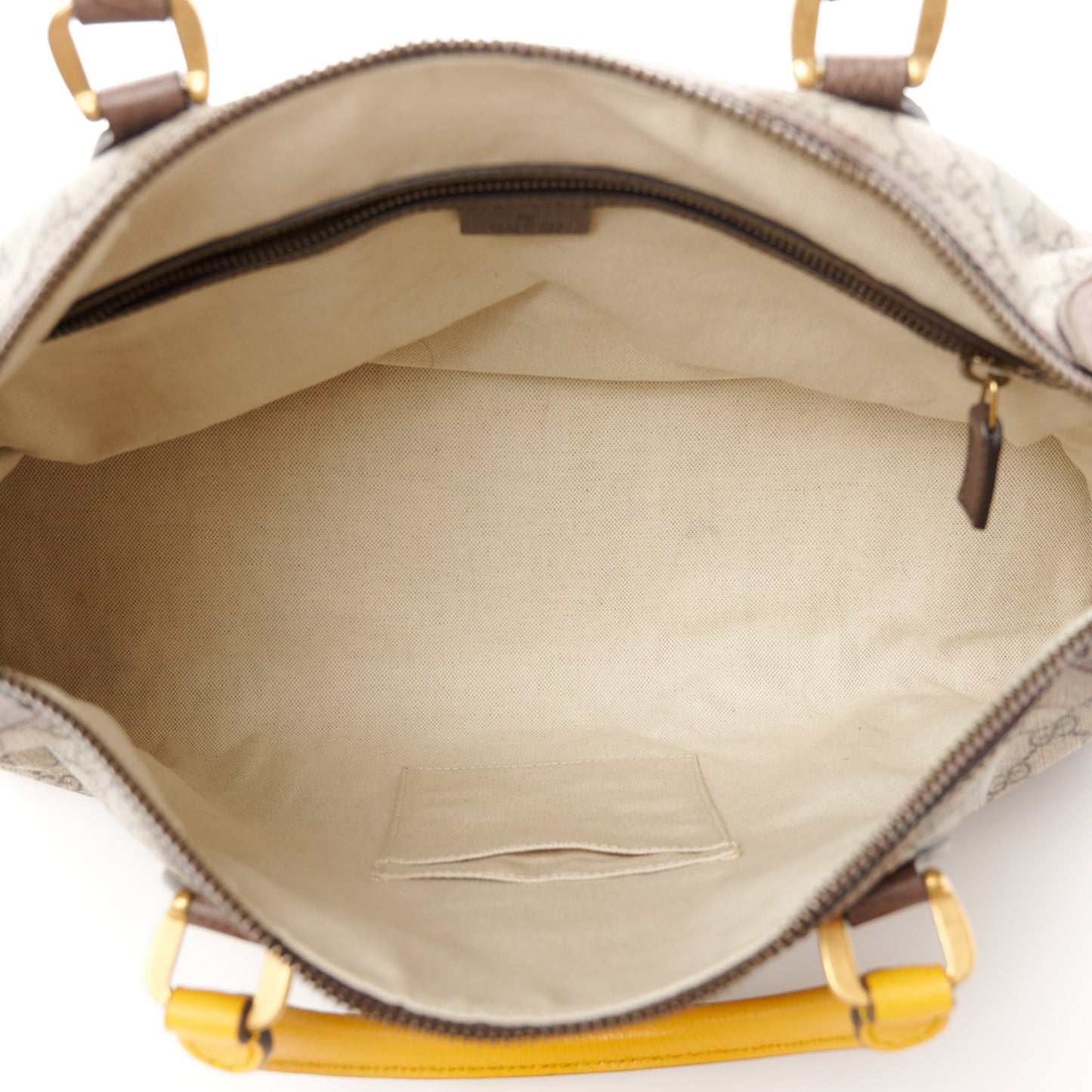 Soft GG Supreme Monogram Web Medium Duffle Bag Beige New Acero Crop