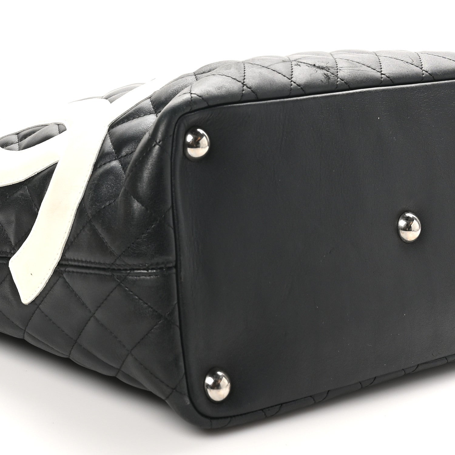 Chanel Calfskin Quilted Large Cambon Tote Black White 9 of 10