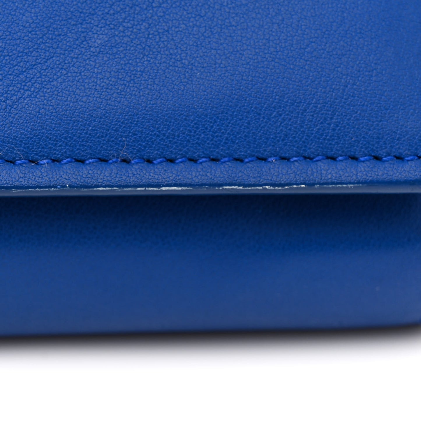 Calfskin Classic Y Ligne Chain Wallet Bleu Majorelle