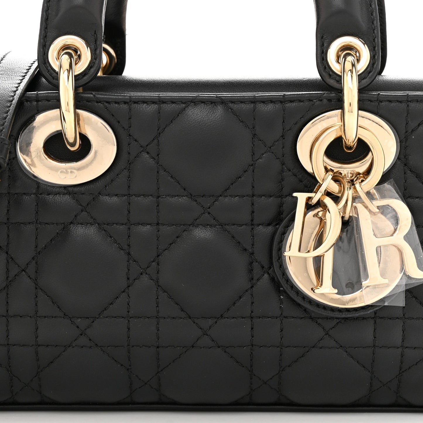 Lambskin Cannage Small Lady D-Joy Black