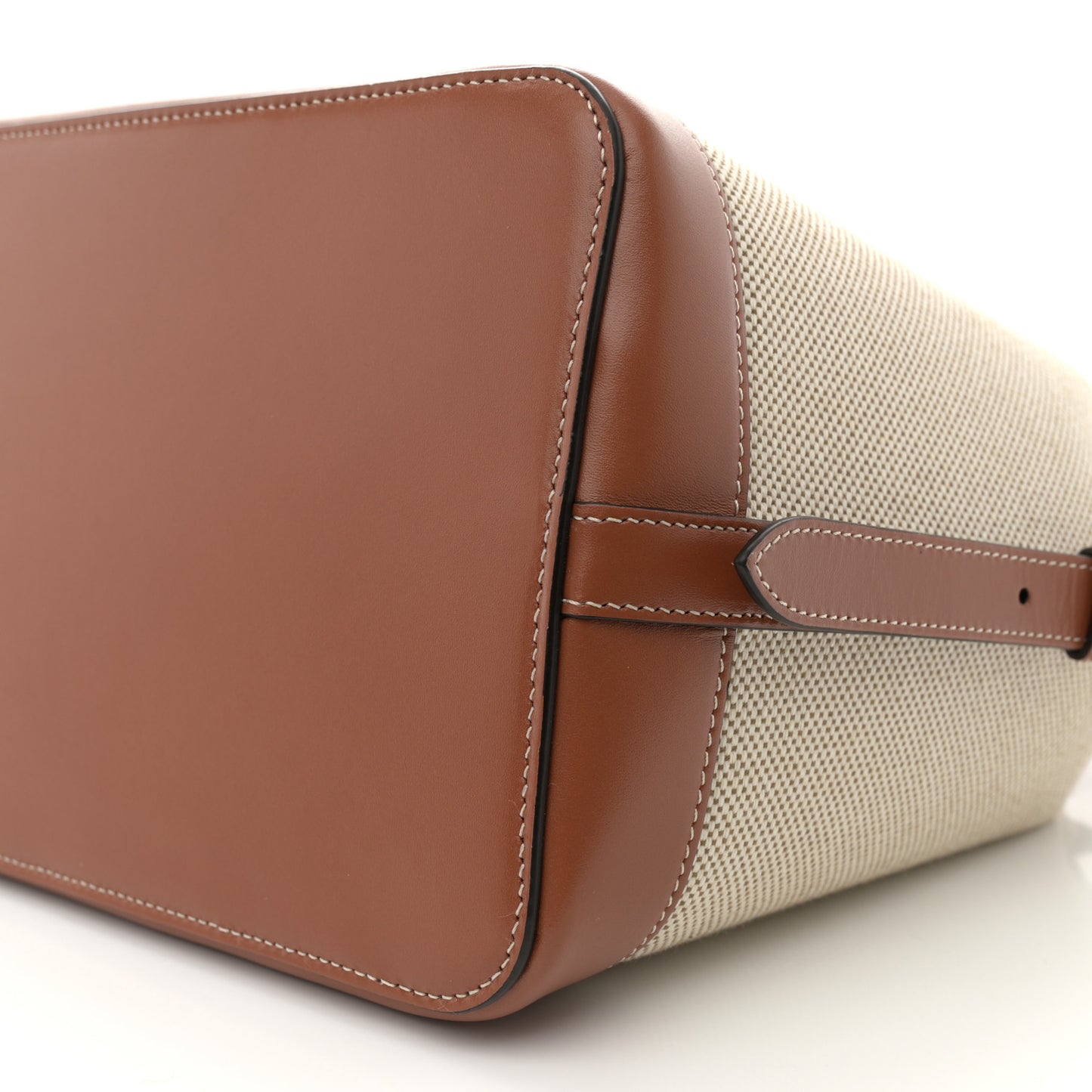 Grained Calfskin Medium Cabas De France Natural Tan