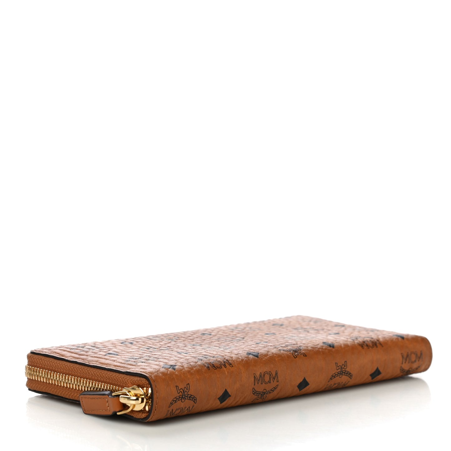 Visetos Large Zip Around Wallet Cognac