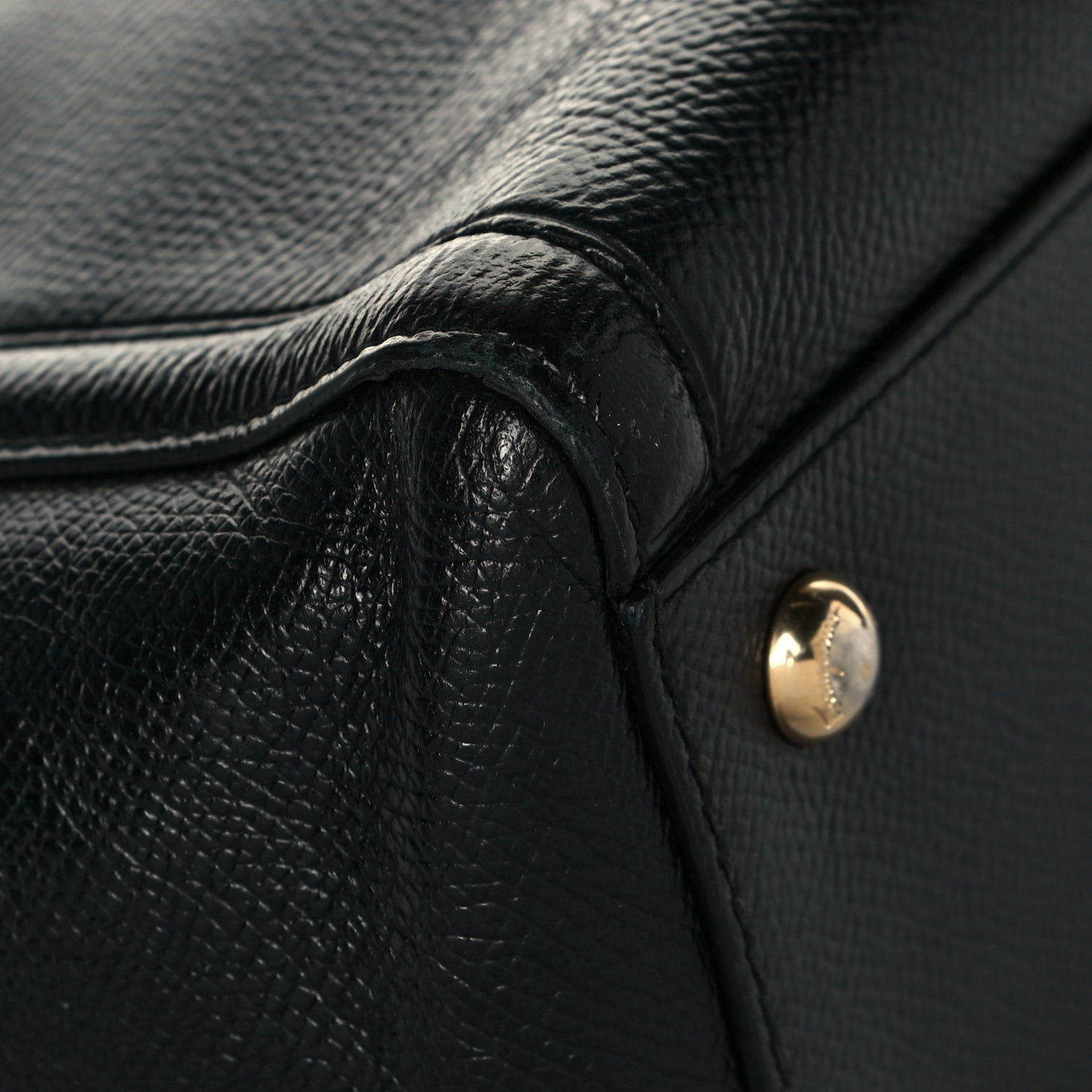 Hammered Calfskin Vara Bow Chain Tote Black