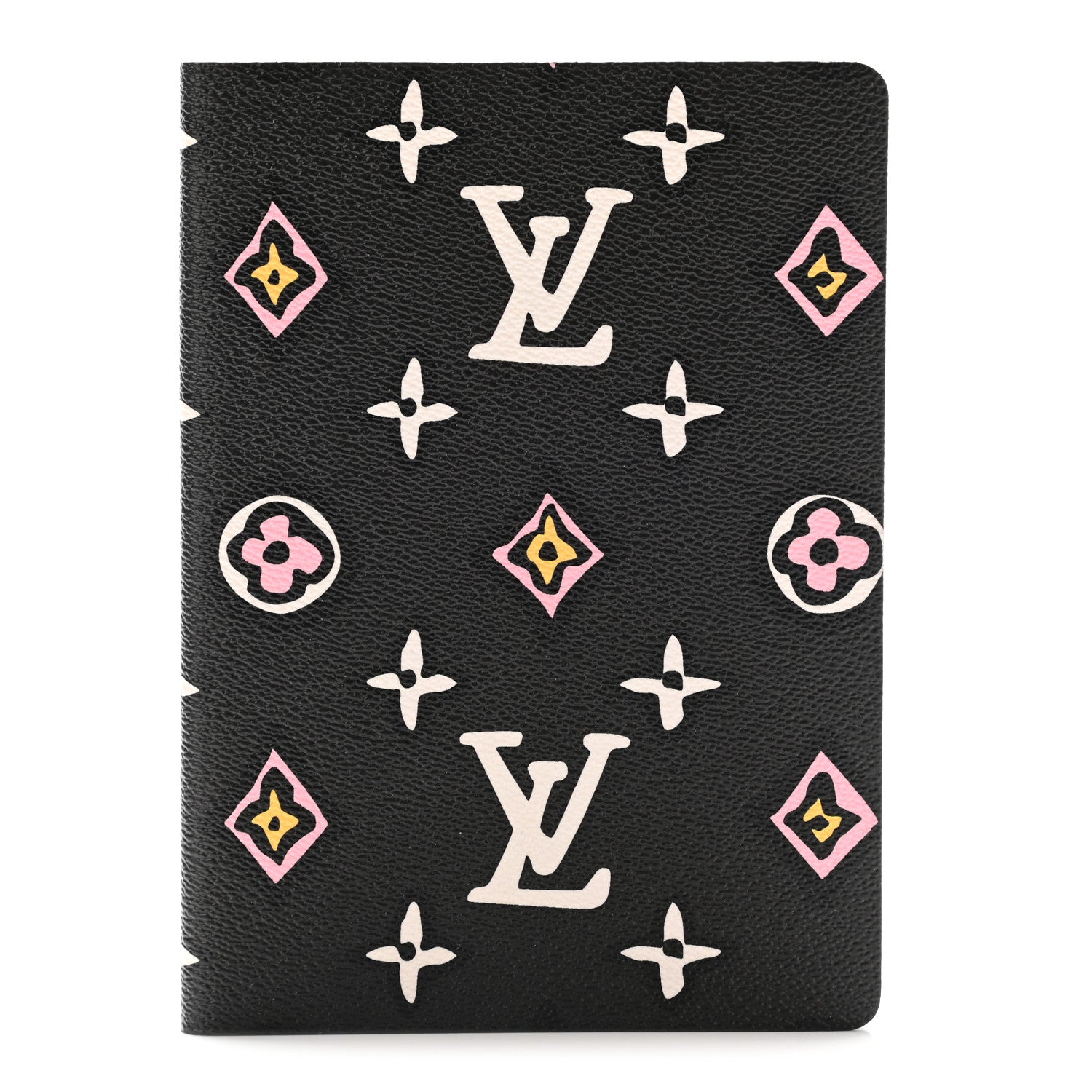 Louis Vuitton Monogram Wild At Heart Clemence Notebook Black