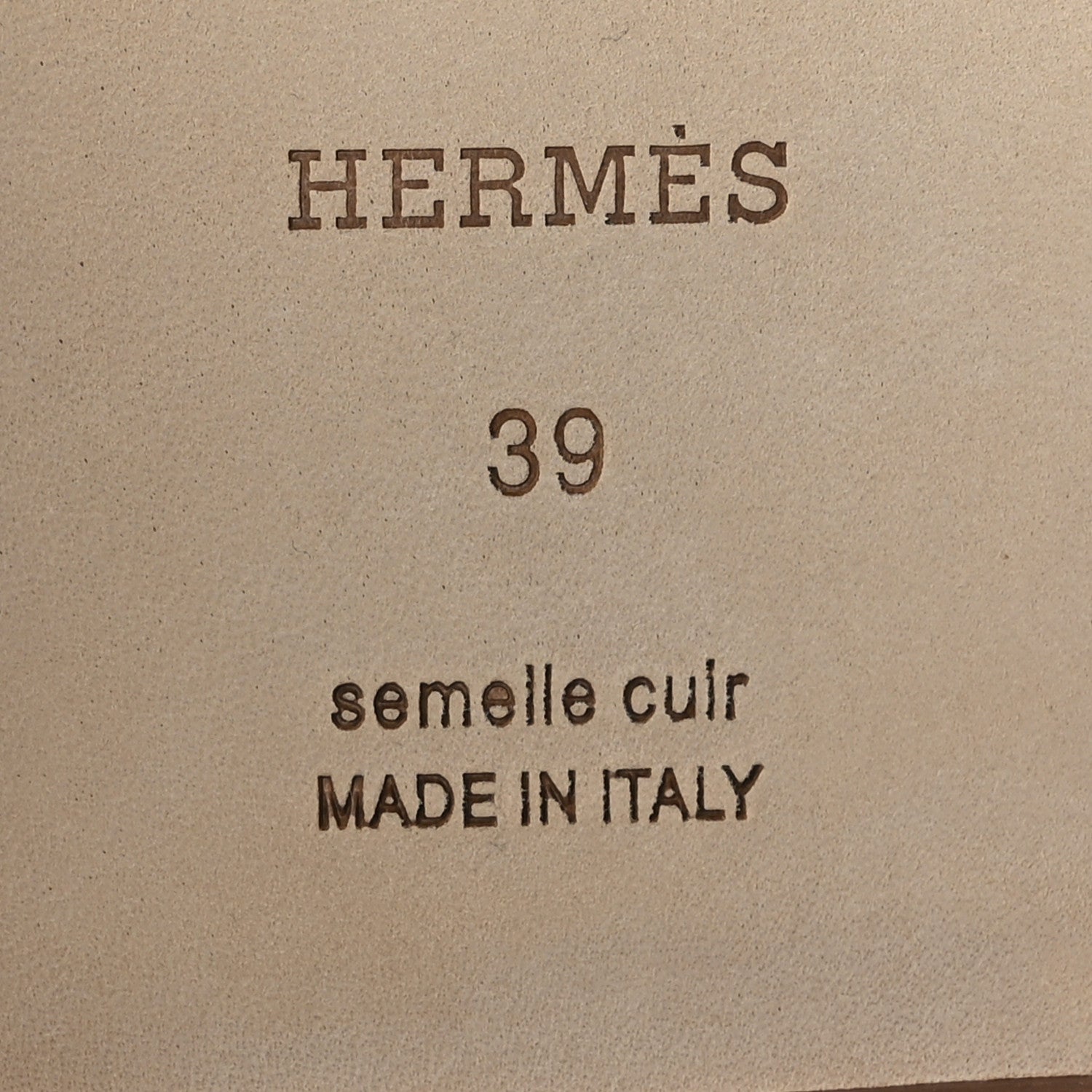 Hermes Box Calfskin Oran Sandals 39 White 7 of 8