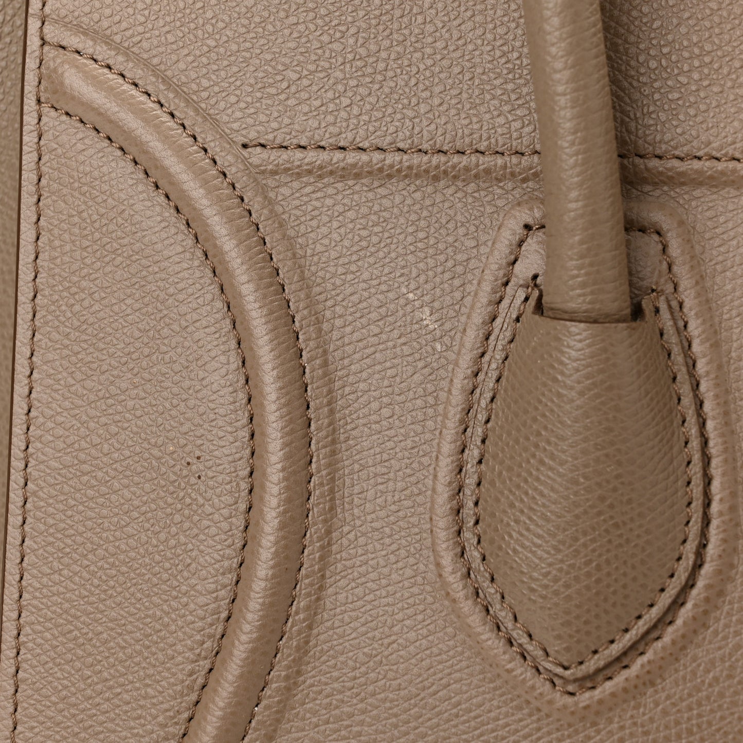 Baby Grained Calfskin Medium Phantom Luggage Taupe