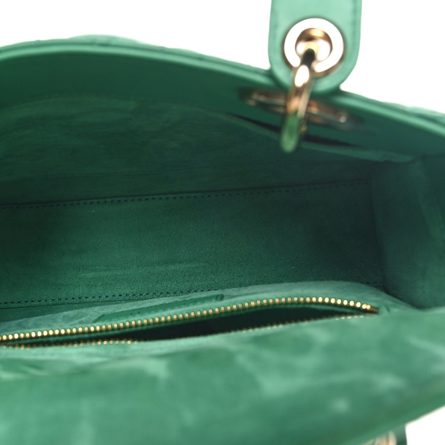 Lambskin Cannage Small My ABCDior Lady Dior Green