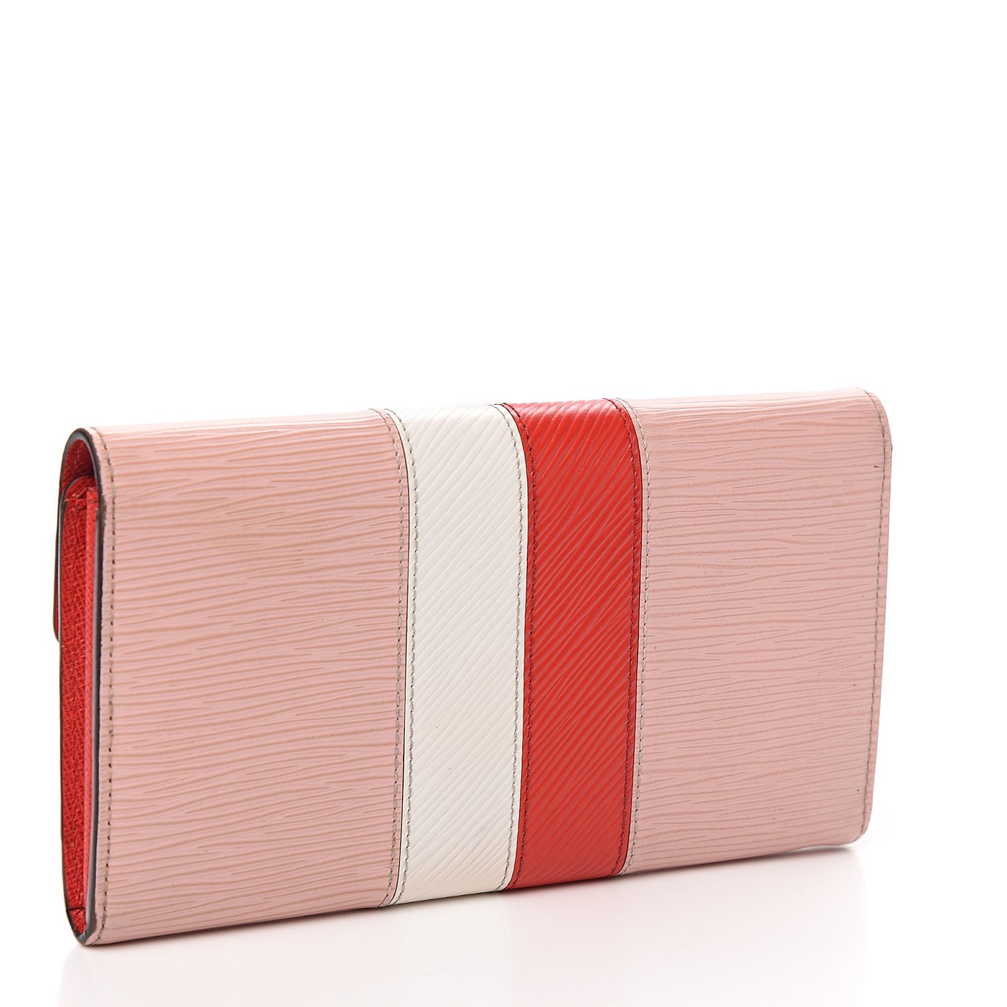 Epi Sarah Wallet Rose Ballerine Rouge