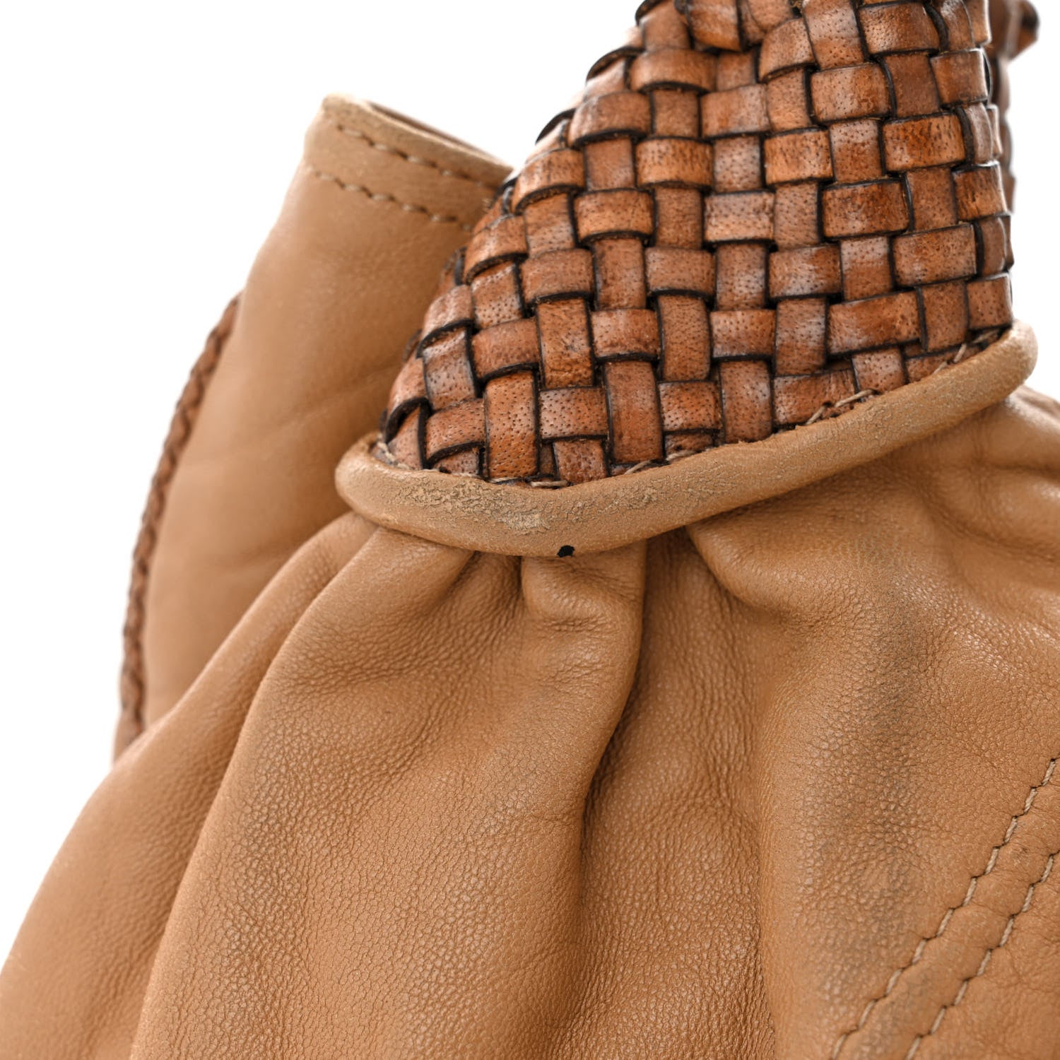 Fendi Nappa Pleated Nuvolata Spy Bone 14 of 16