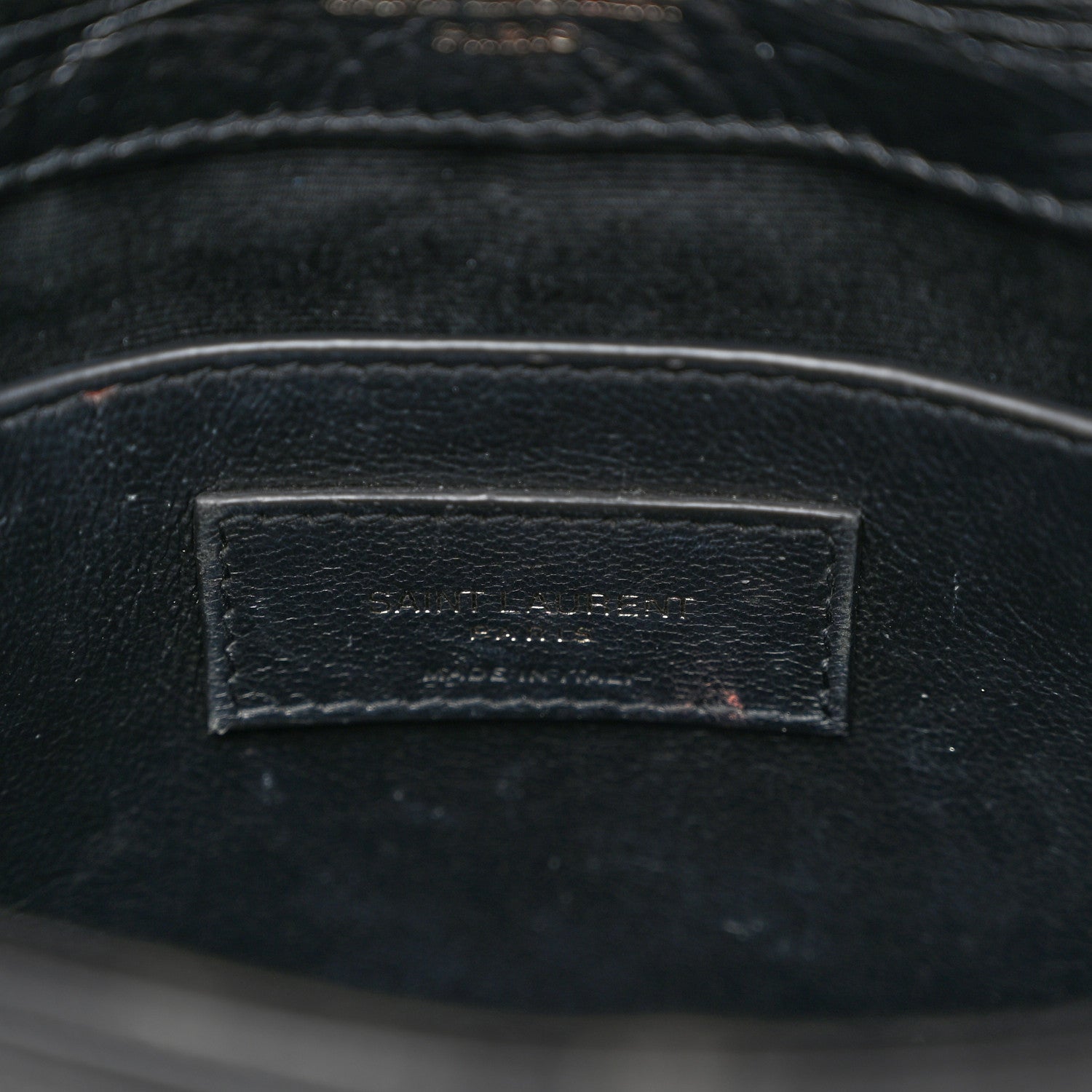 Saint Laurent Crinkled Calfskin Matelasse Monogram Baby Niki Chain Satchel Black 6 of 10