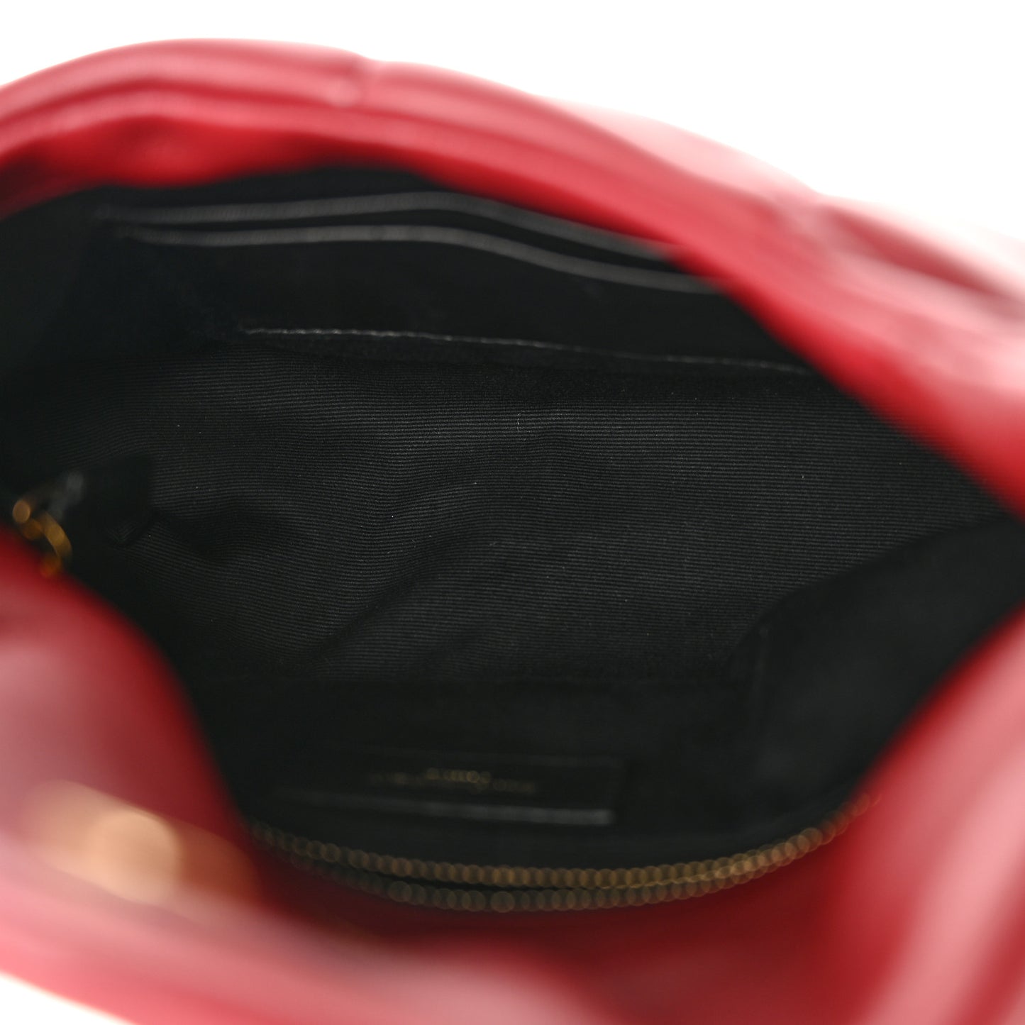 Lambskin Quilted Toy Loulou Puffer Monogram Chain Satchel Opyum Red