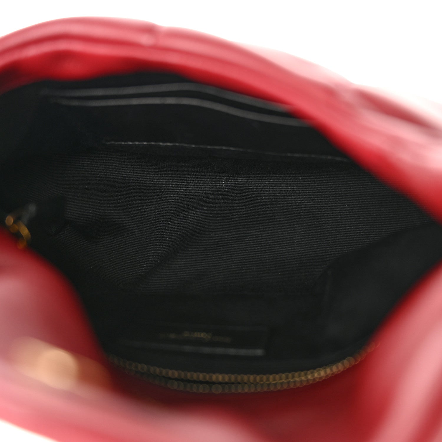 Saint Laurent Lambskin Quilted Toy Loulou Puffer Monogram Chain Satchel Opyum Red 5 of 11