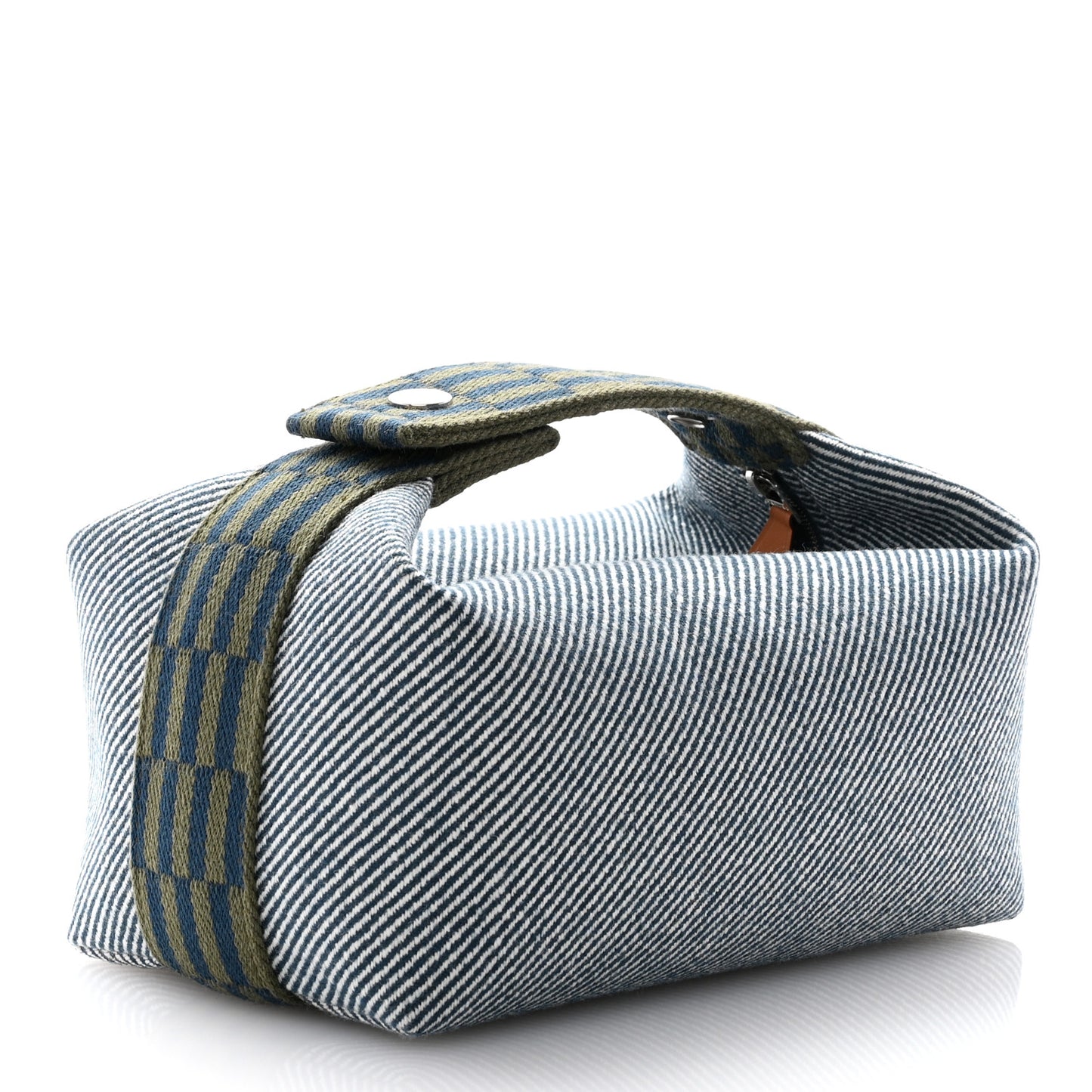 Wool Small Bride-A-Brac H Natte Pouch Bleu Abysse
