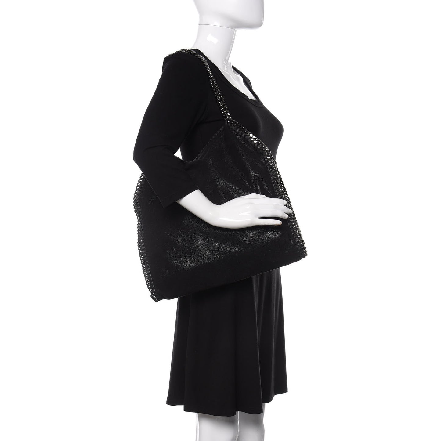 Shaggy Deer Small Falabella Tote Black