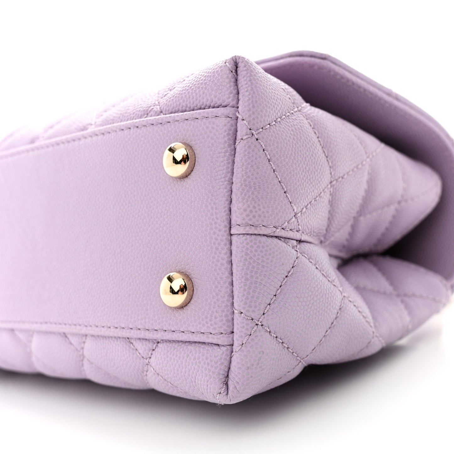 Caviar Quilted Mini Coco Handle Flap Light Purple