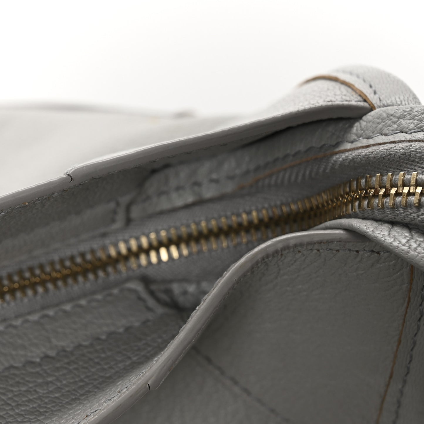 Chevre Gold Metallic Edge Hardware City Gris Glace