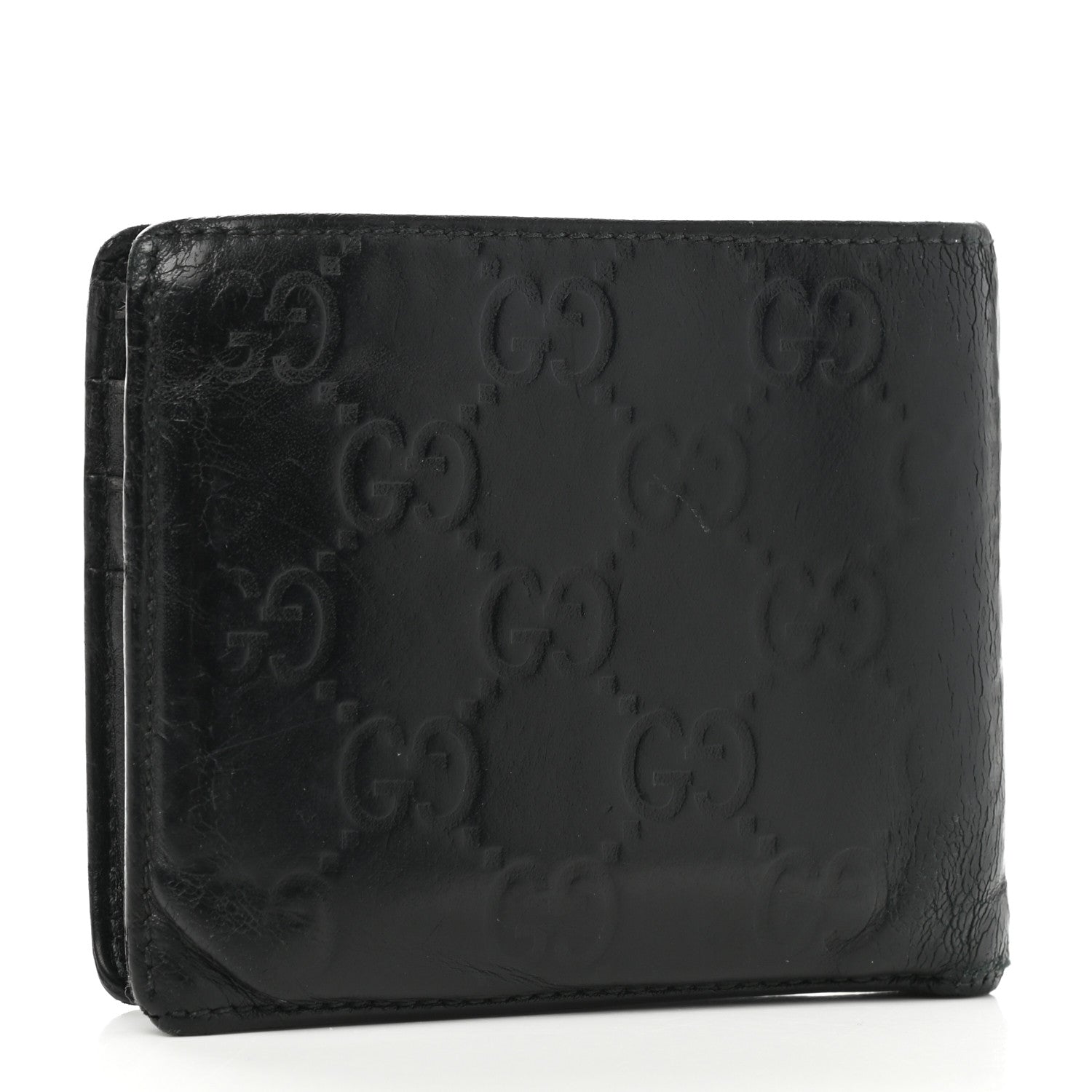 Gucci Guccissima Avel Bi-Fold Wallet Black 3 of 9