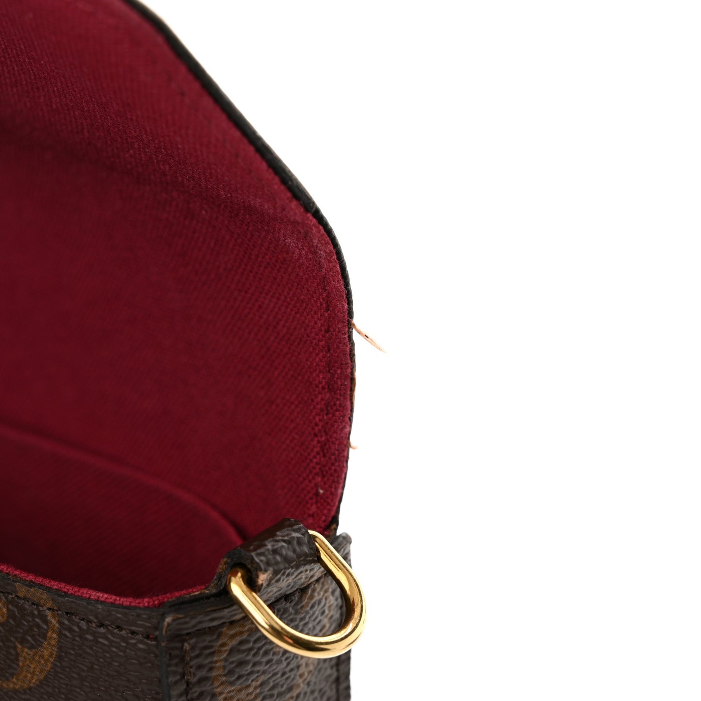 Monogram Pochette Felicie Chain Wallet Fuchsia