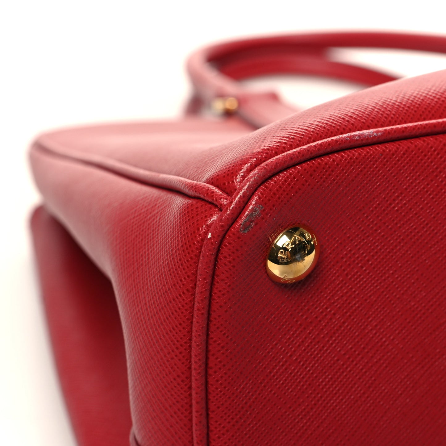 Saffiano Lux Large Galleria Double Zip Tote Fuoco