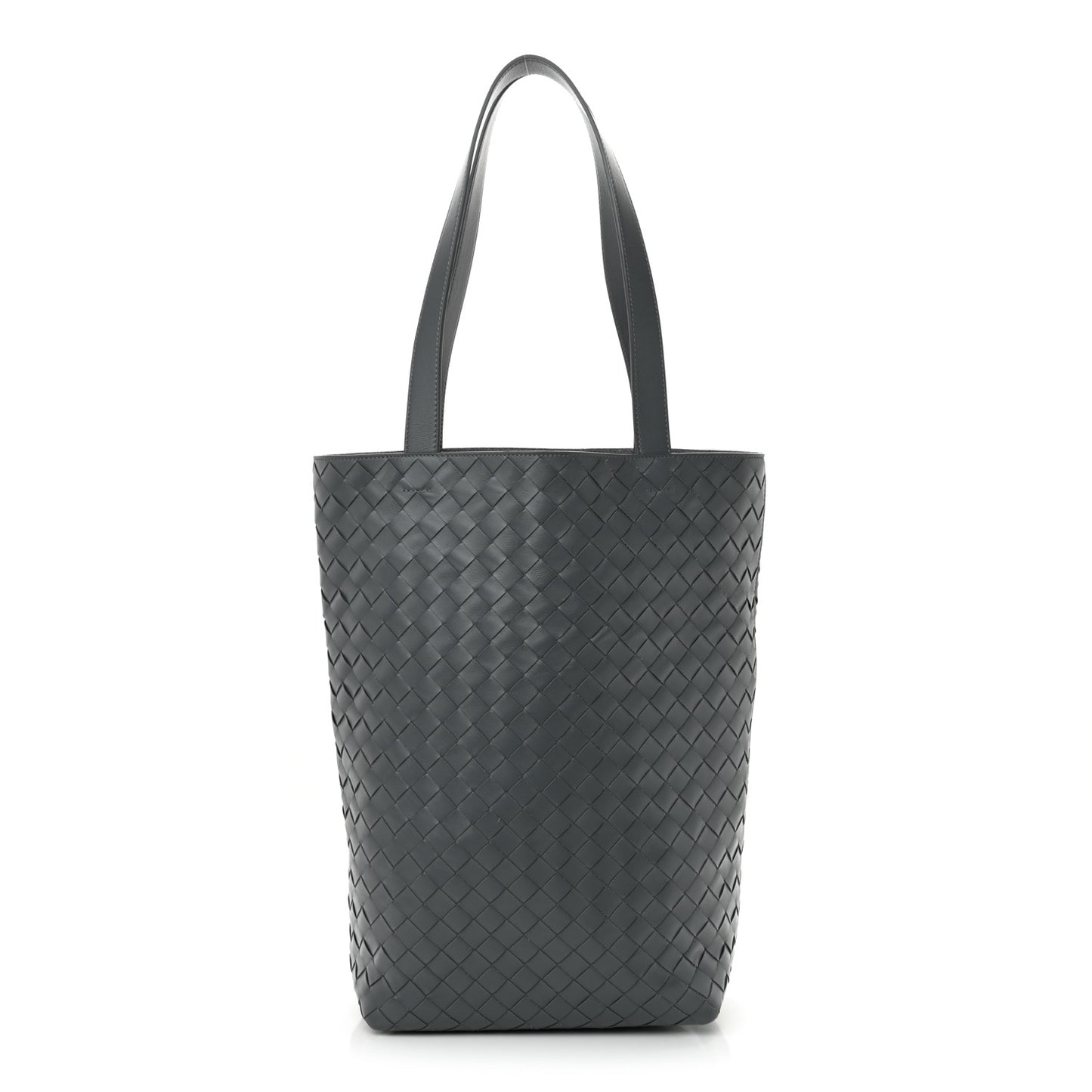 Calfskin Intrecciato Tote Bag Grey