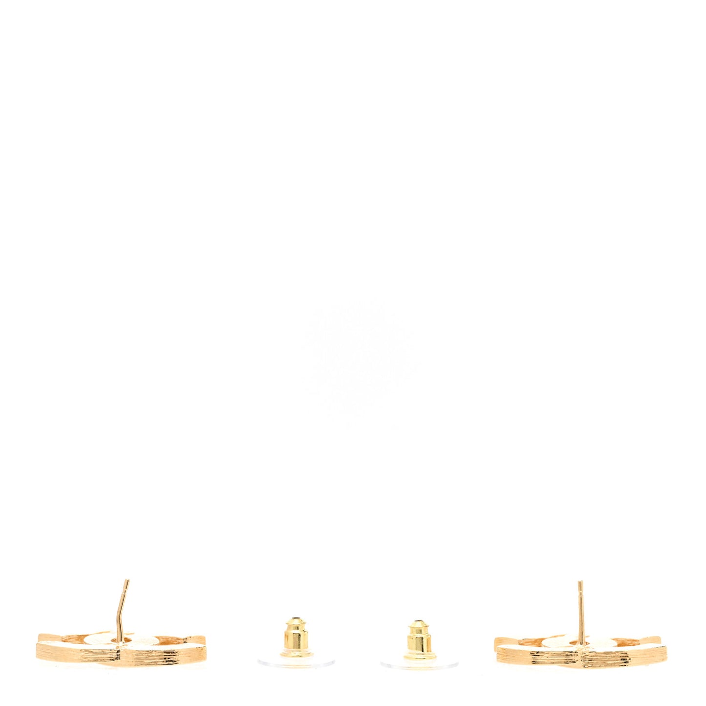 Crystal Baguette CC Earrings Gold