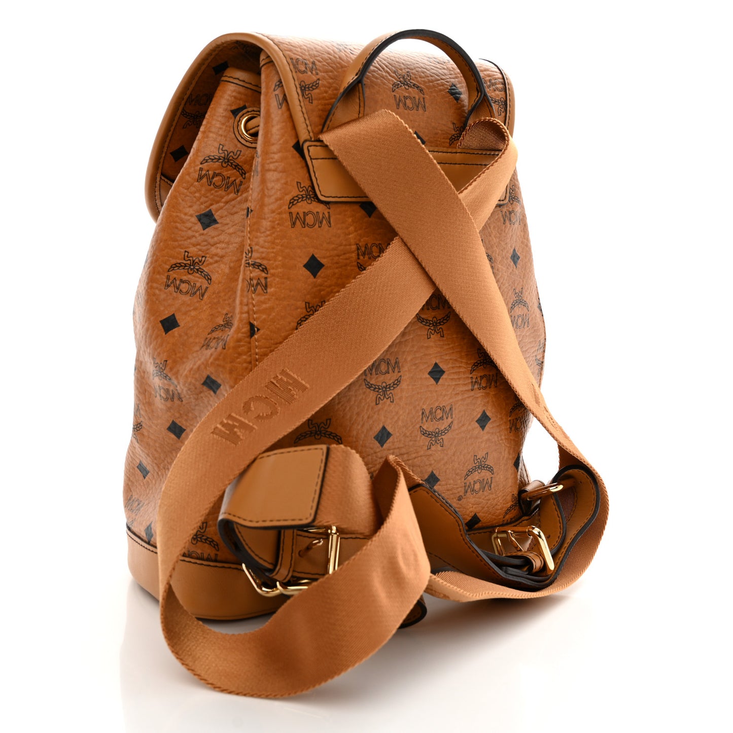 Visetos Drawstring Tassel Backpack Cognac