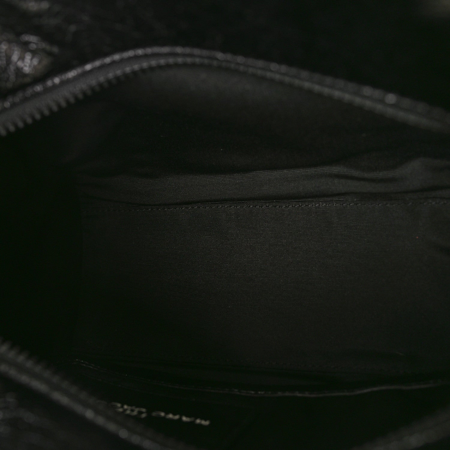 Marc Jacobs Shiny Calfskin Faux Shearling Mini The Traveler Tote Bag Black 5 of 9