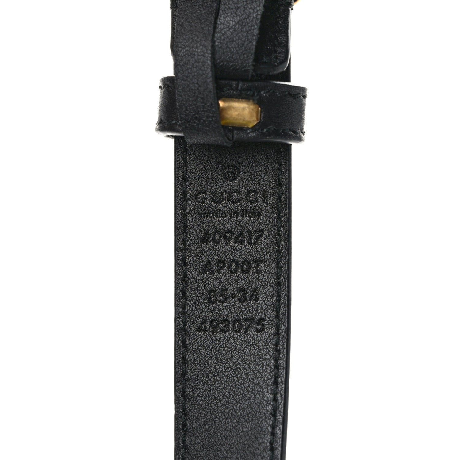 Gucci Calfskin Double G 20mm Belt 85 34 Black 3 of 4