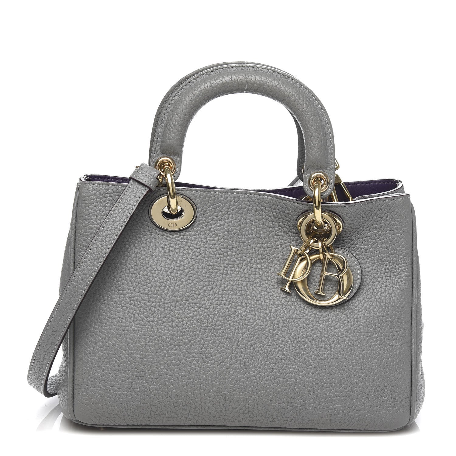 Christian Dior Bullcalf Mini Diorissimo Tote Gris 642132