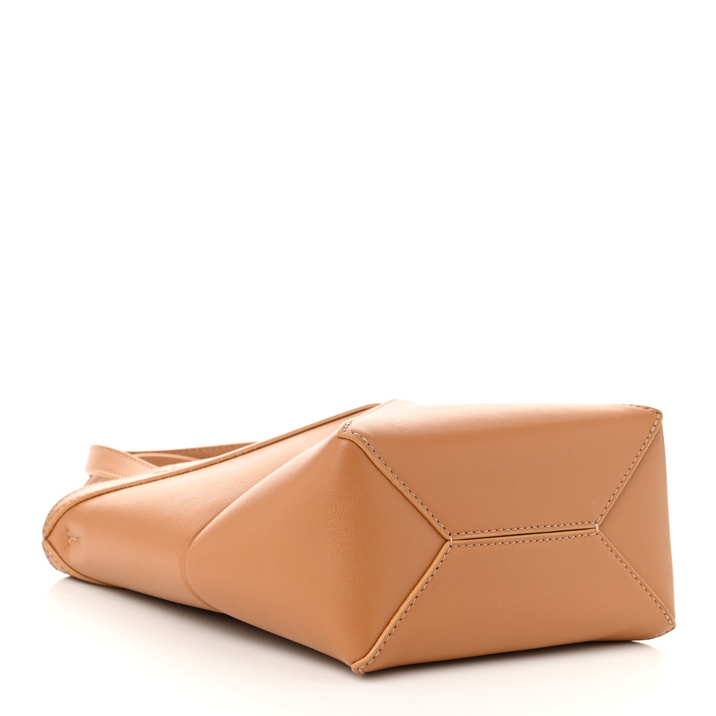 Shiny Calfskin Mini Puzzle Fold Tote Warm Desert