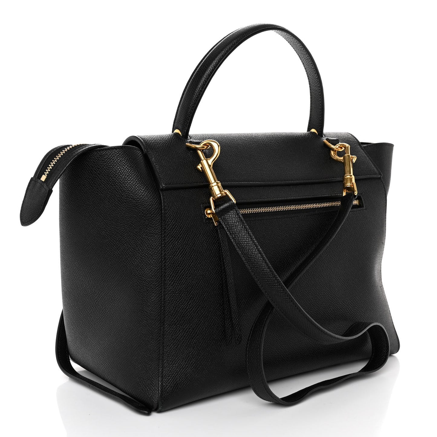 Grained Calfskin Mini Belt Bag Black