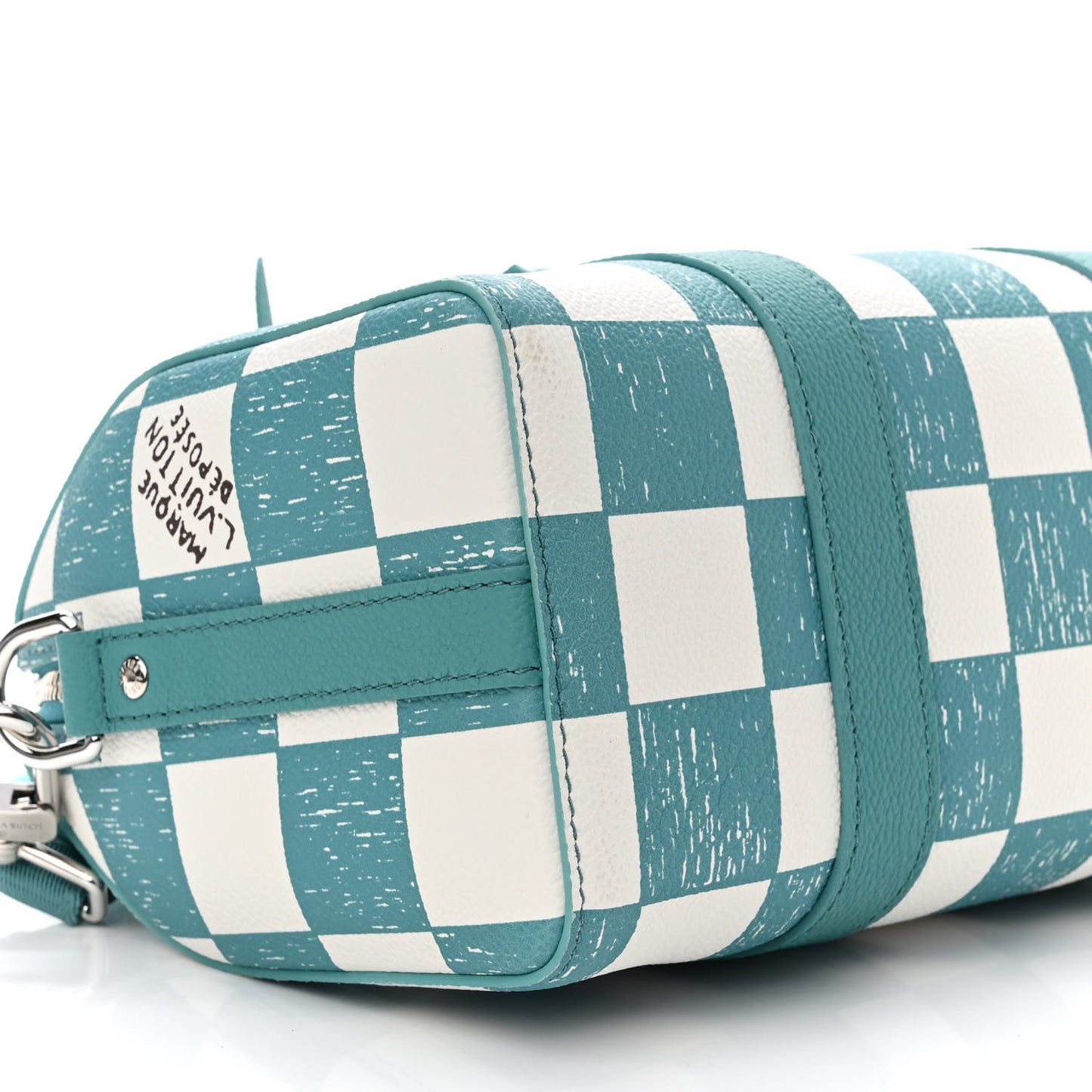 Calfskin Damier City Keepall Teal