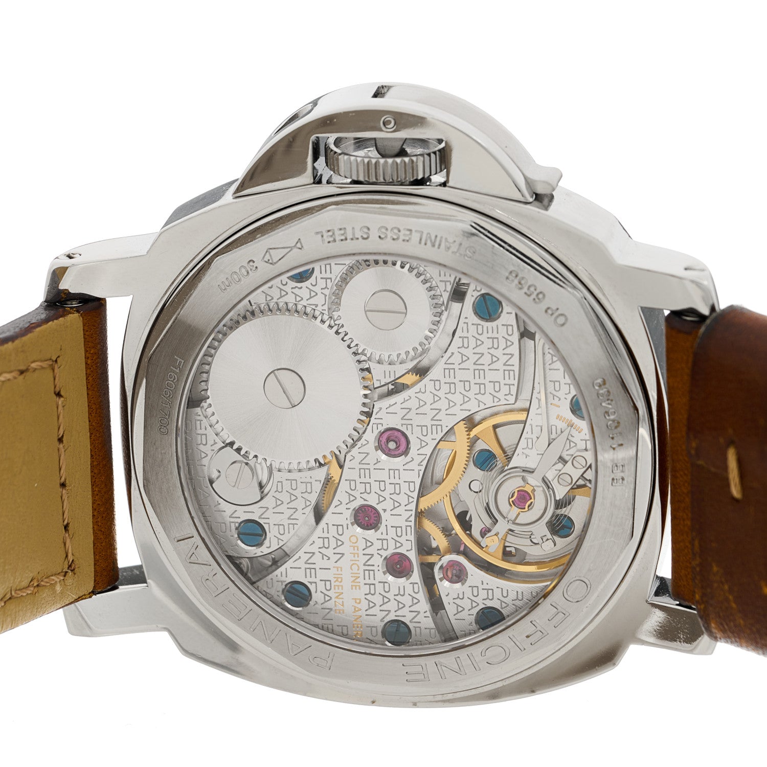 Panerai Stainless Steel Calfskin 44mm Luminor Base Manual Winding Watch Black PAM00112 4 of 4