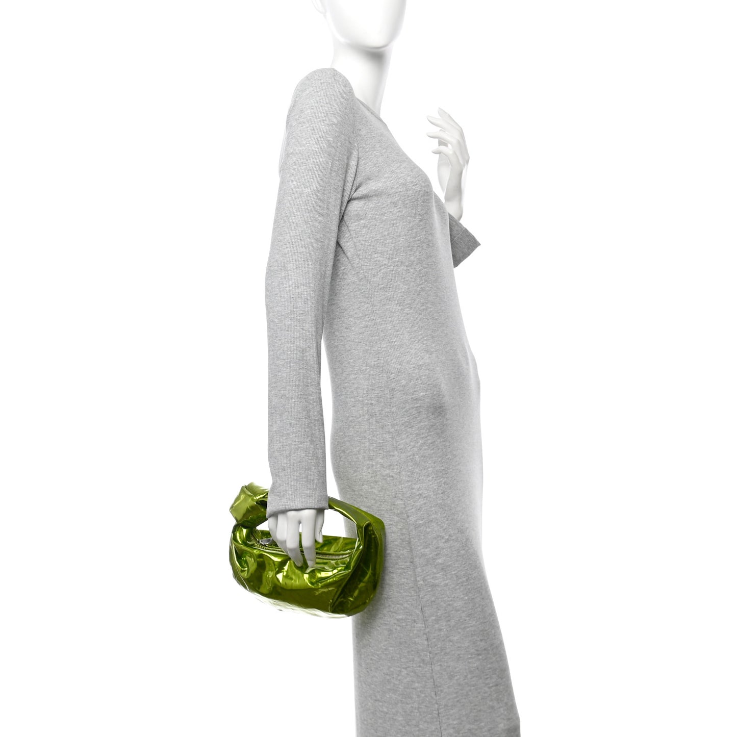 Metallic Crushed Calfskin Mini Jodie Chlorophyll