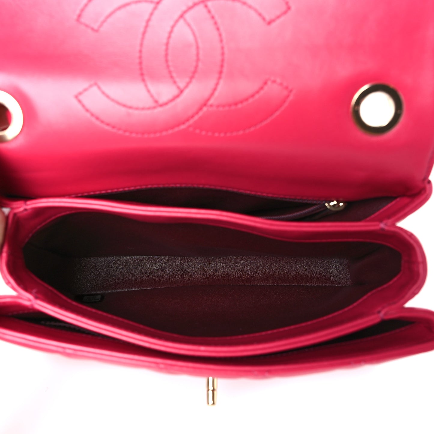 Lambskin Quilted Small Trendy CC Flap Dual Handle Bag Pink