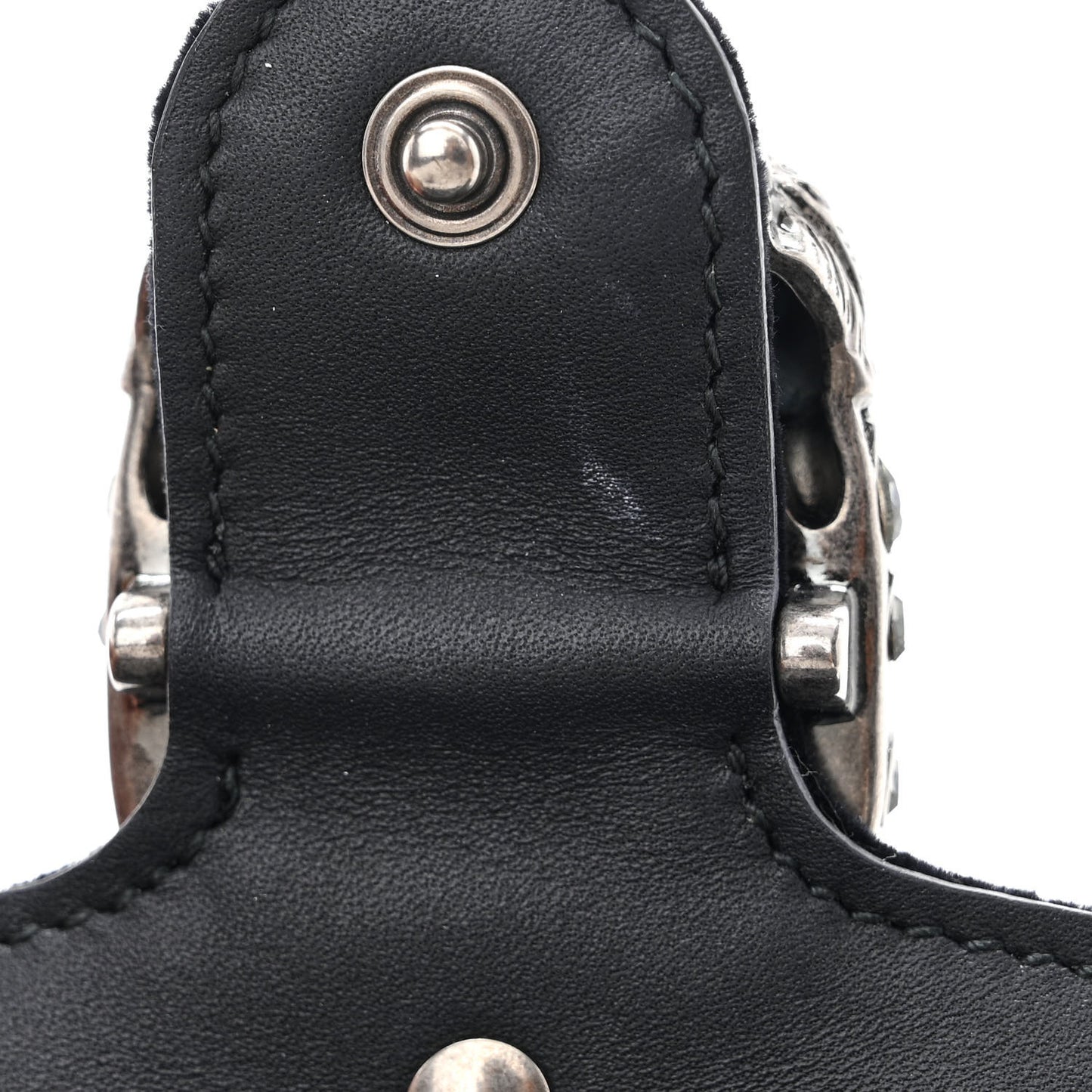 Suede Super Mini Dionysus Shoulder Bag Black