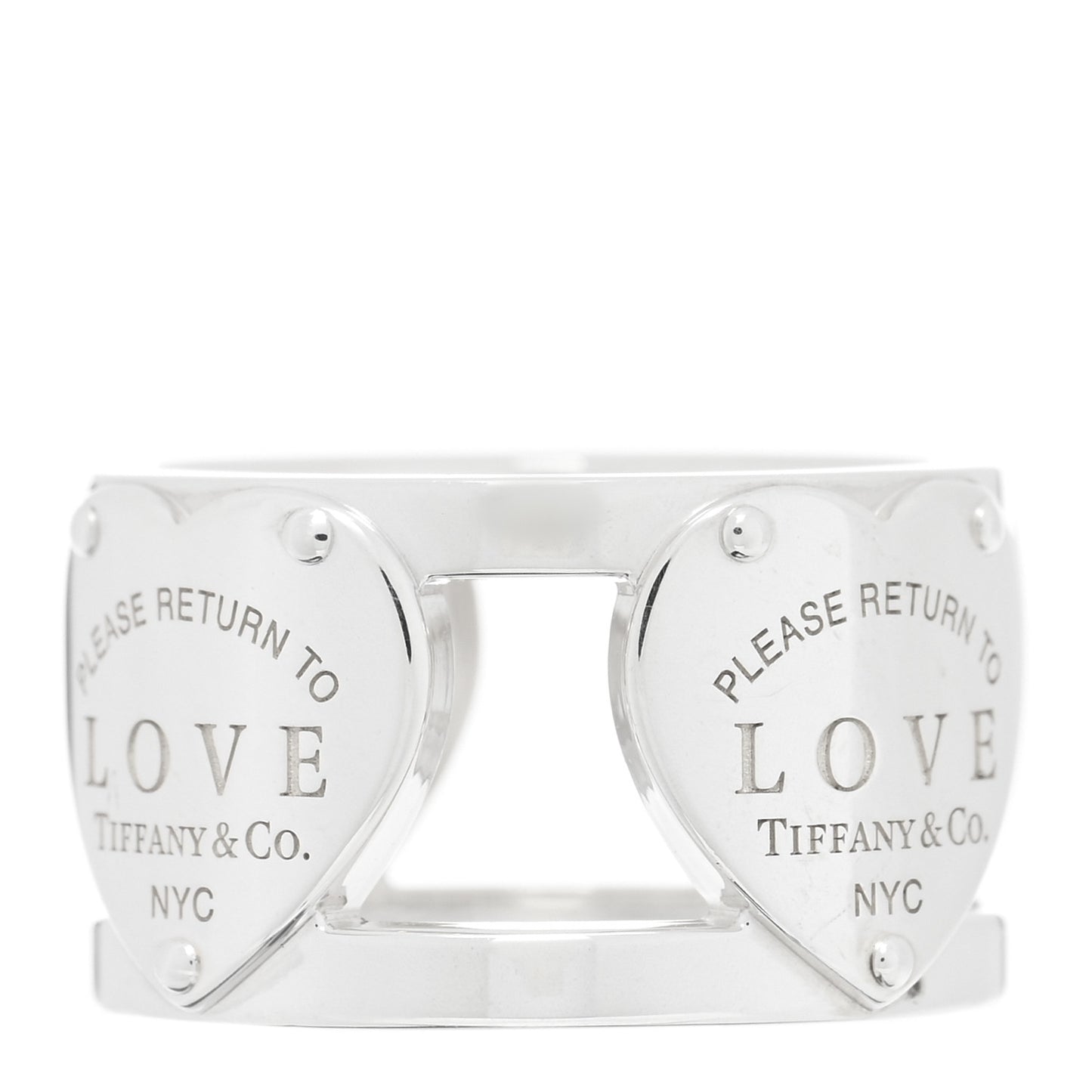 Sterling Silver Return to Tiffany Heart Wide Band Ring 51 5.75