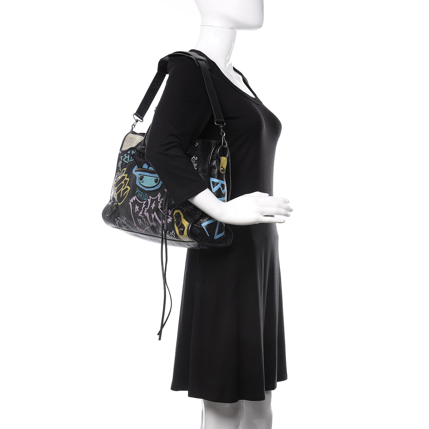Agneau Graffiti All Over Classic Hardware City Black Multicolor