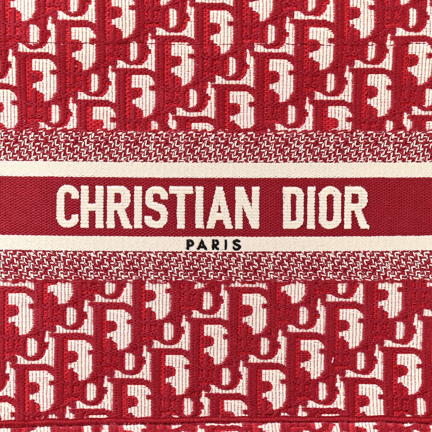 Oblique Small Book Tote Burgundy Multicolor