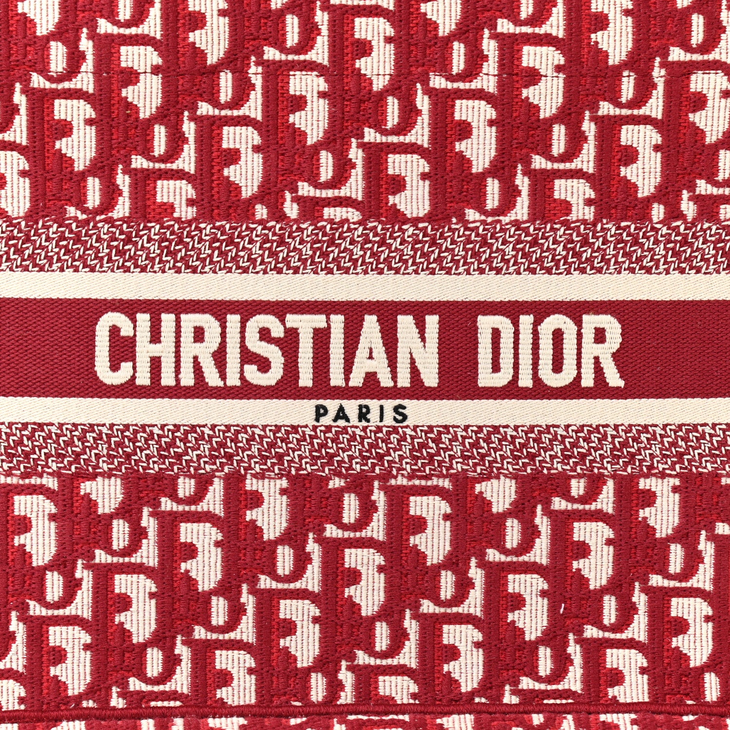 Christian Dior Oblique Small Book Tote Burgundy Multicolor 8 of 10