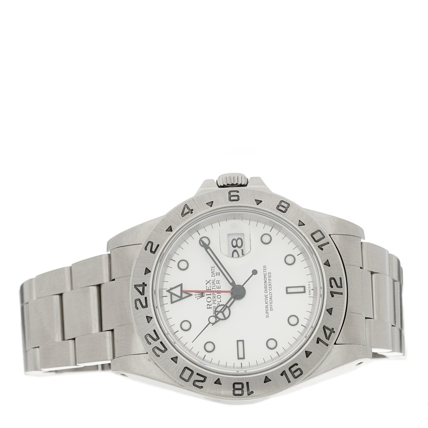 Rolex Stainless Steel 40mm Oyster Perpetual Date Explorer II Watch White 16570 2 of 4