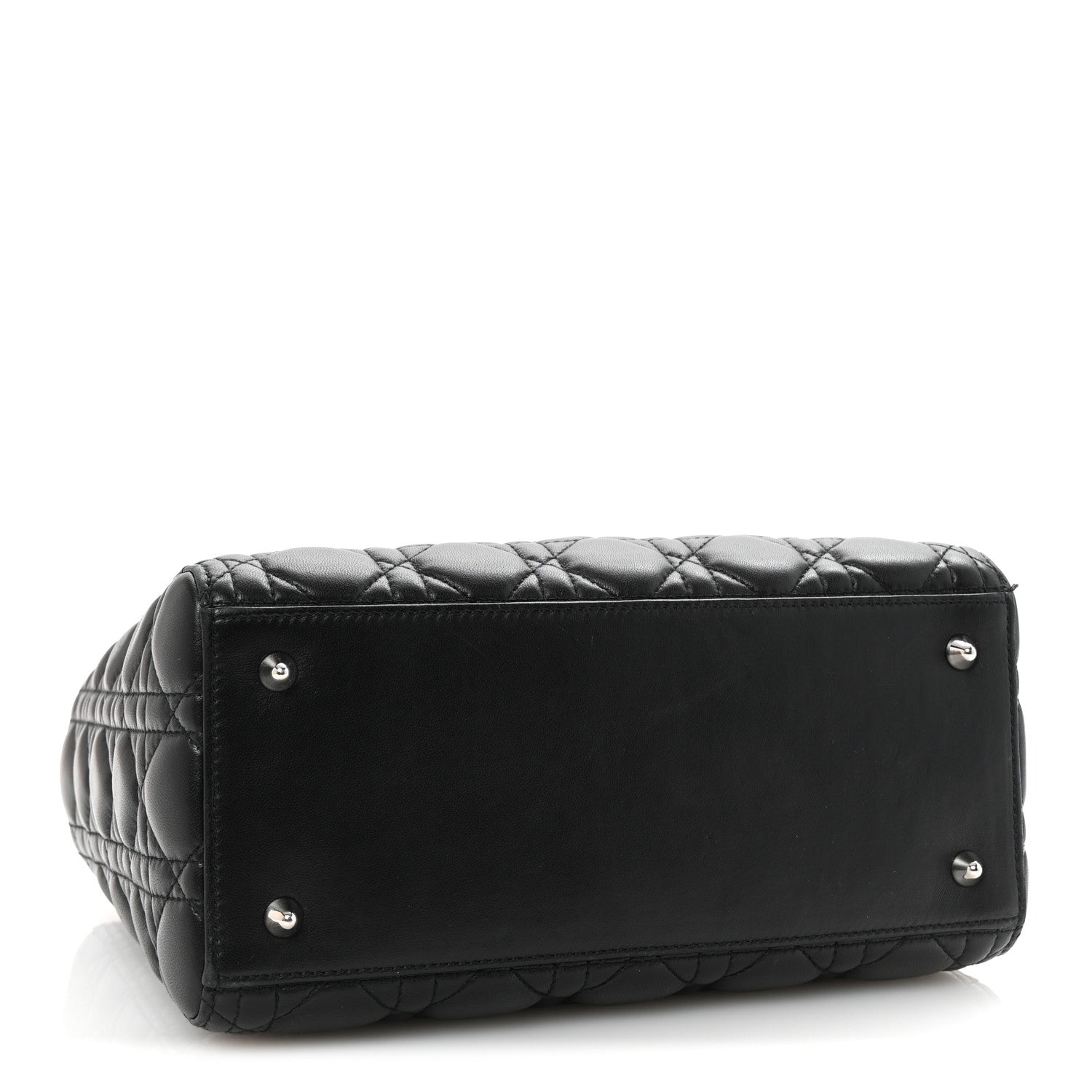 Christian Dior Lambskin Cannage Medium Lady Dior Black 4 of 9